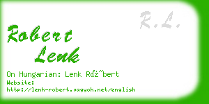 robert lenk business card